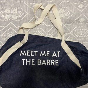 FabFitFun Private Party Denim Meet Me at the Barre Gym Bag